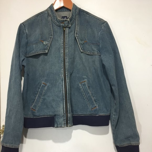 VINTAGE GAP MOTO DENIM JACKETS SIZE M - Picture 3 of 10